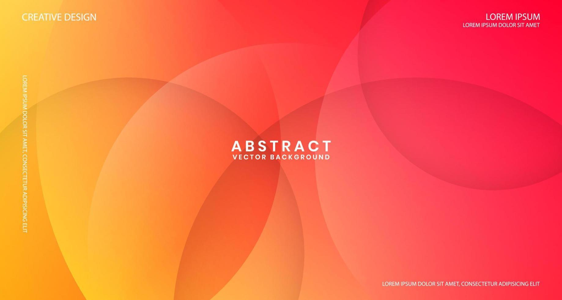 Capa de superposición de fondo abstracto geométrico naranja 3d en un espacio brillante con decoración circular. concepto de estilo de recorte de elemento de diseño gráfico para banner, volante, tarjeta, portada de folleto o página de destino vector