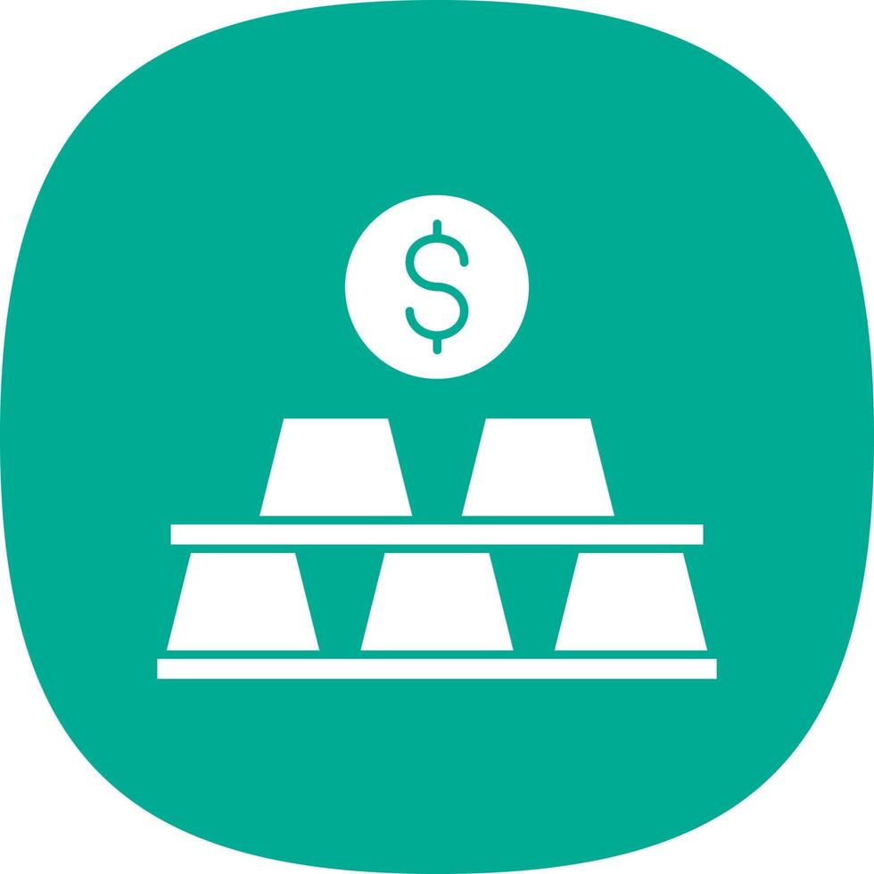 Gold Stack Vector Icon Design