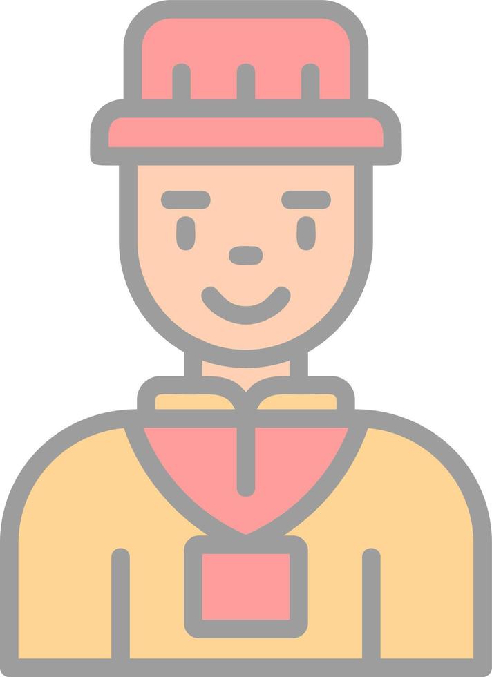 Tour Guide Man Vector Icon Design