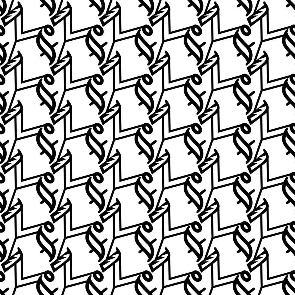 Curve and Straight Lines pattern vector