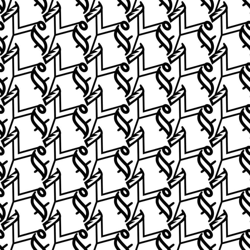 Curve and Straight Lines pattern vector