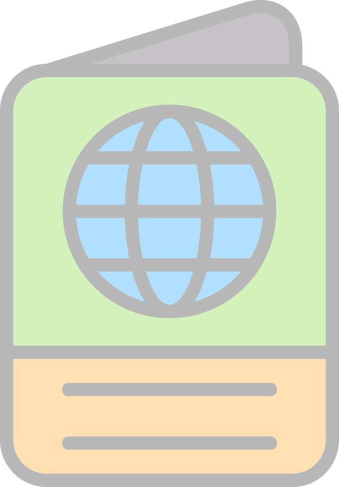 diseño de icono de vector de pasaporte