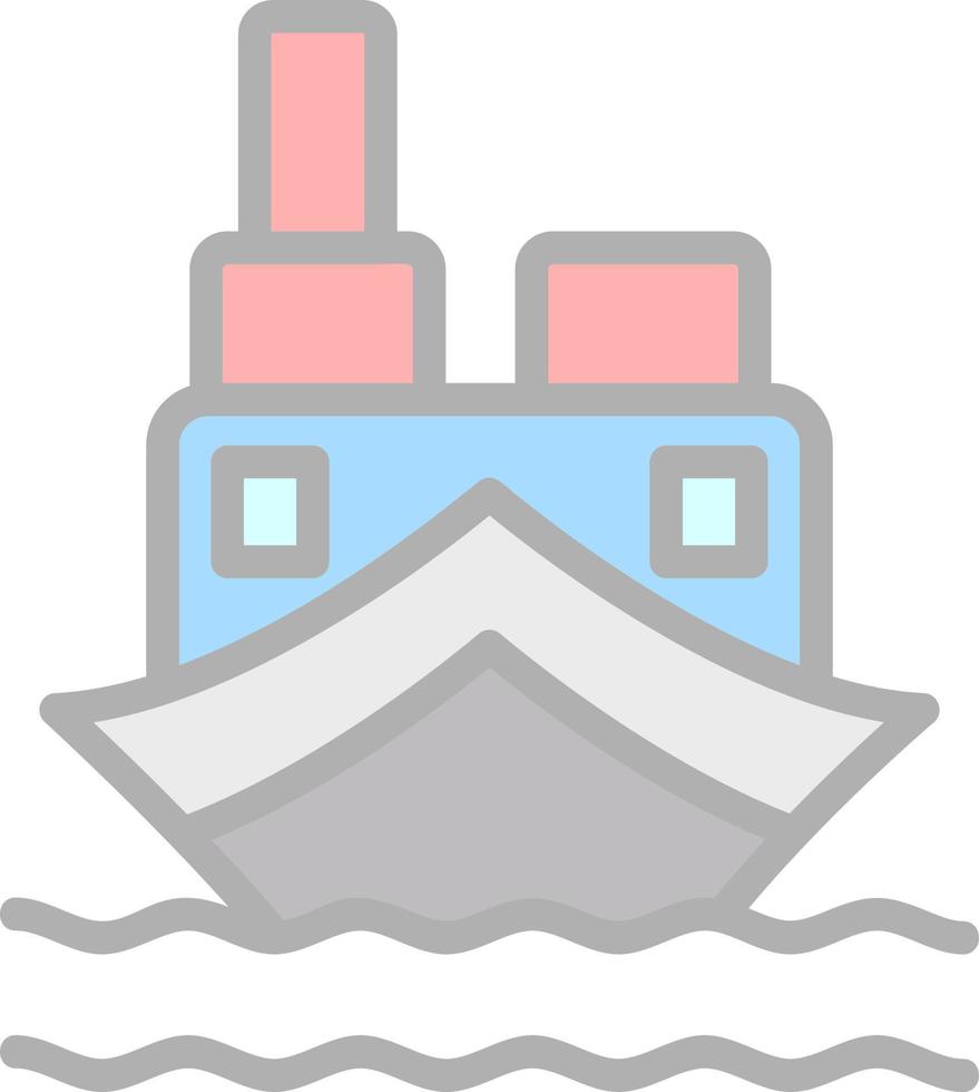 Cargo Boat Vector Icon Design