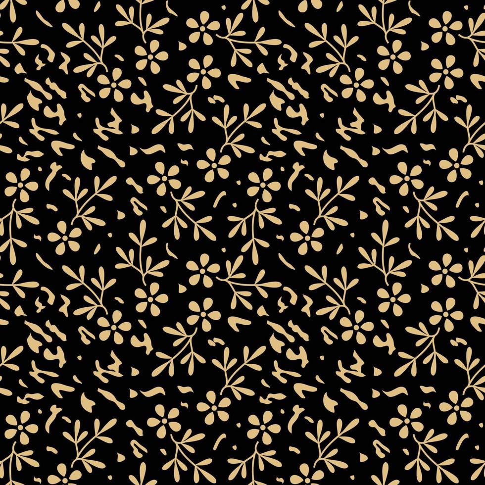 Gold Seamless Abstract vector art monochrome pattern