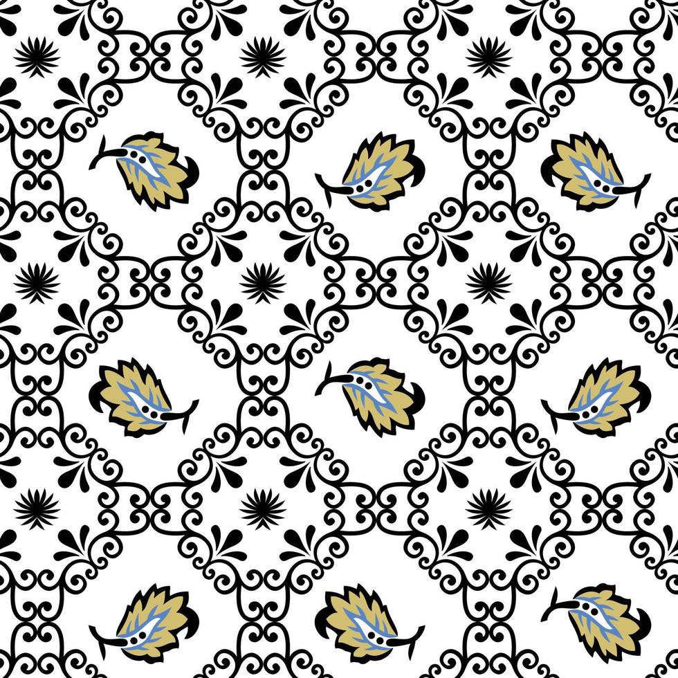 Seamless flower pattern geometrical design.eps vector