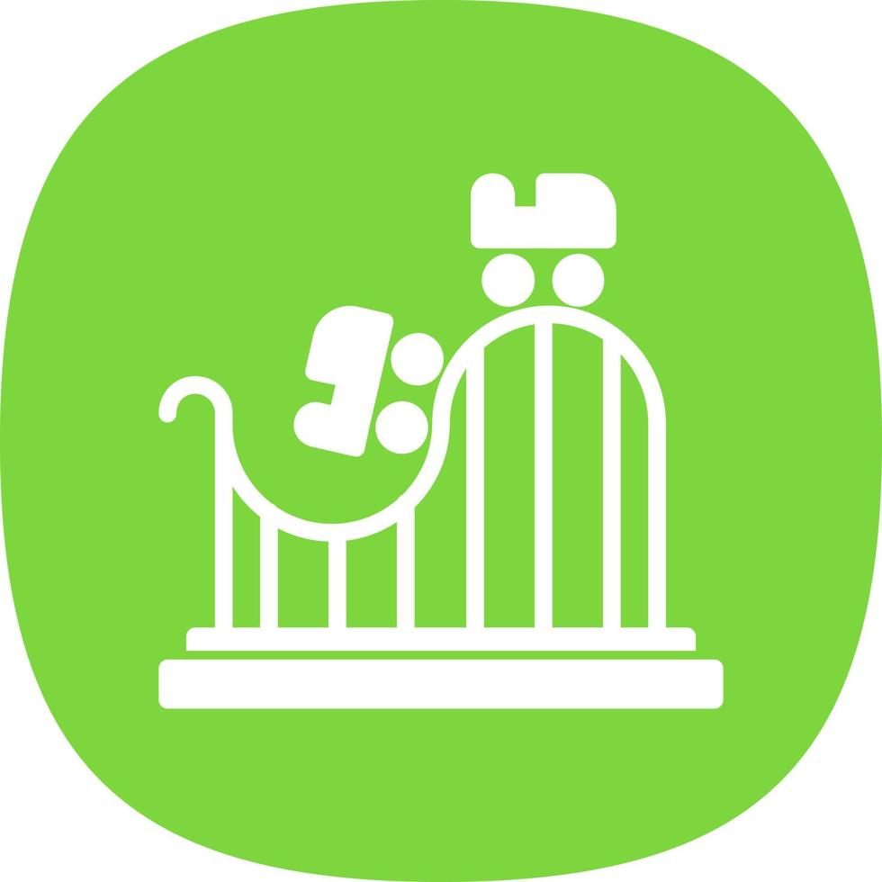 Roller Coaster Vector Icon Design