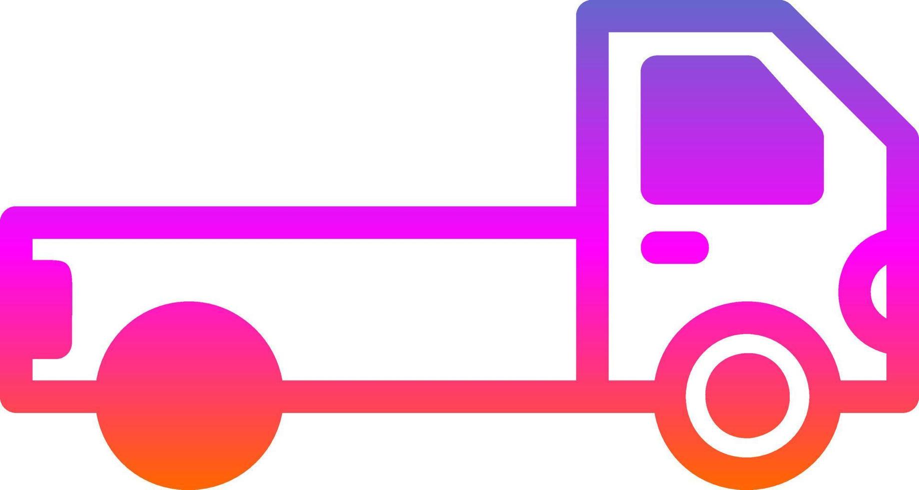Pickup Truck Vector Icon Design