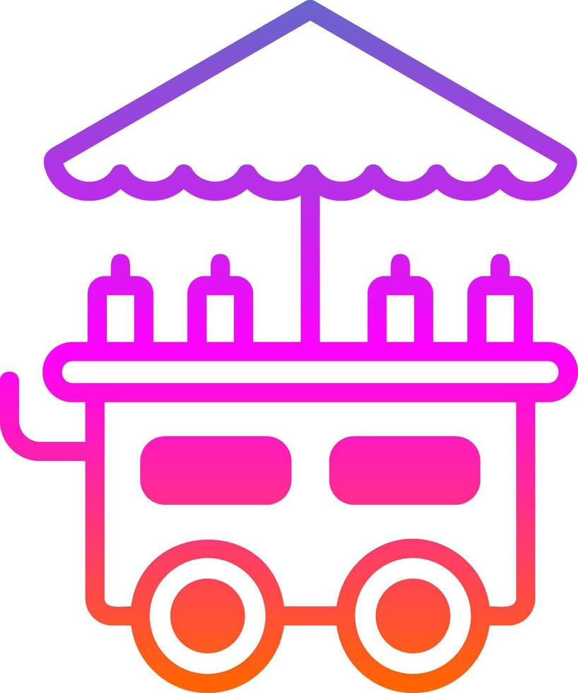 Food Cart Vector Icon Design