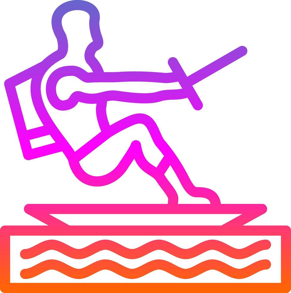 diseño de icono de vector de esquí acuático