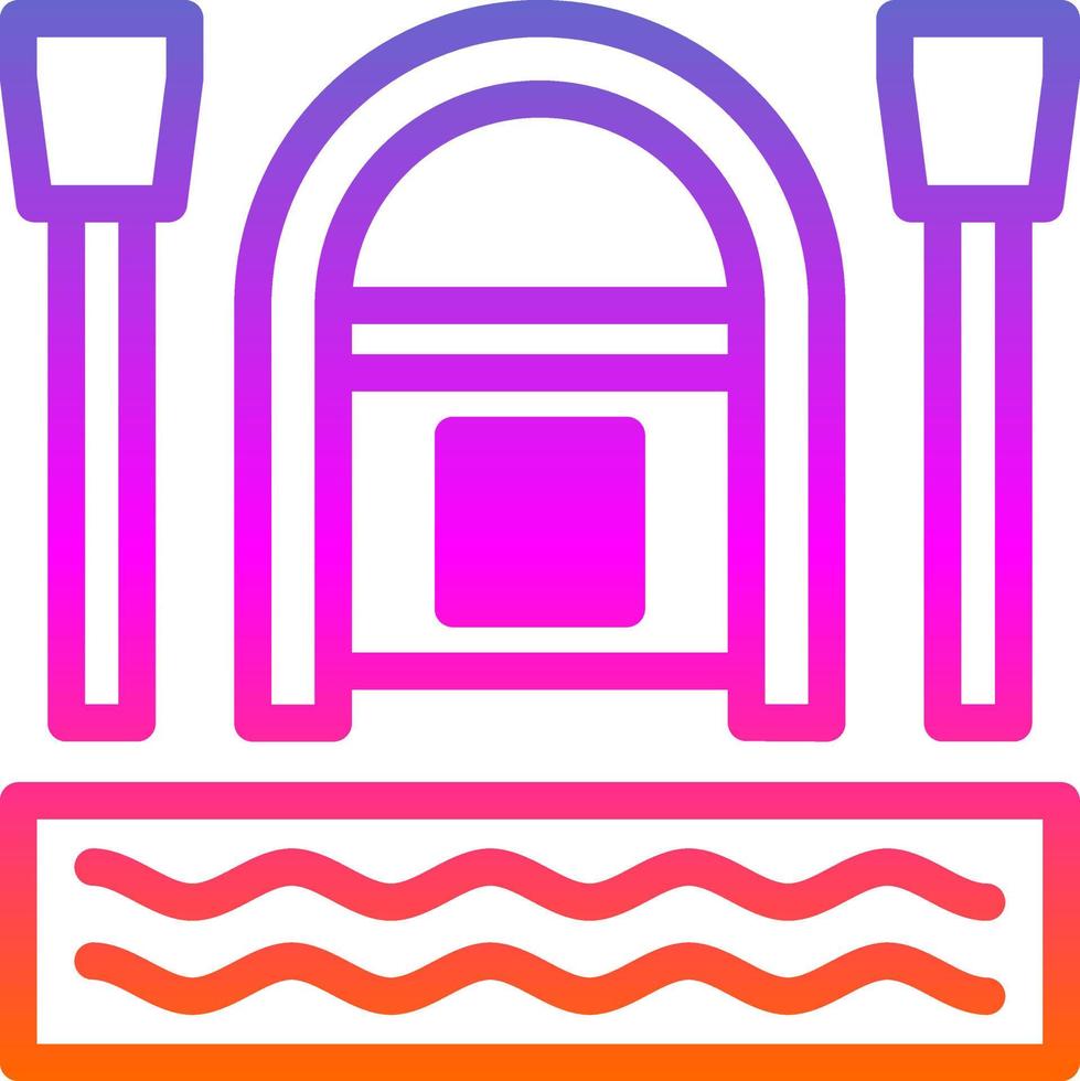 Rafting Vector Icon Design