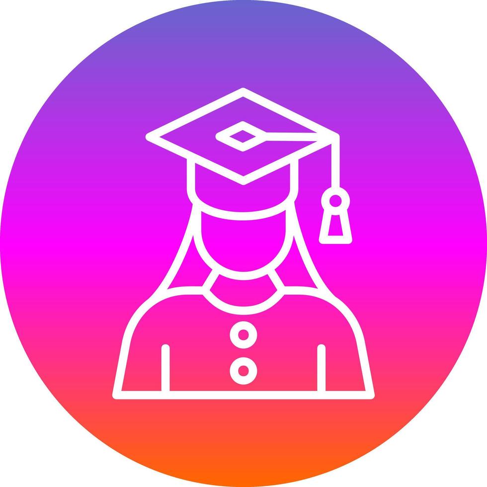 Graduate Woman Vector Icon Design