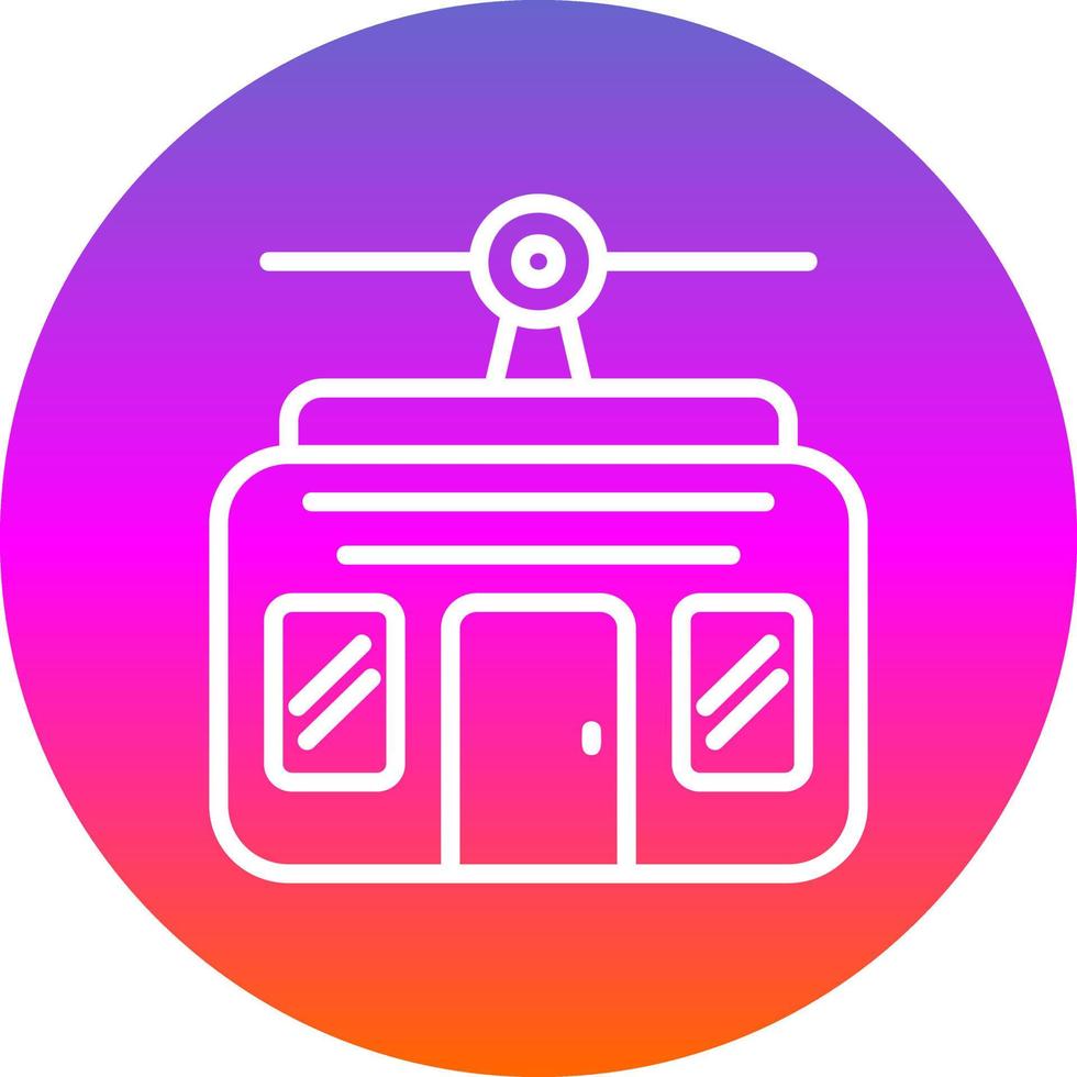 Cable Car Vector Icon Design