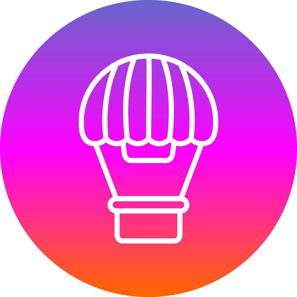 Hot Air Balloon Vector Icon Design