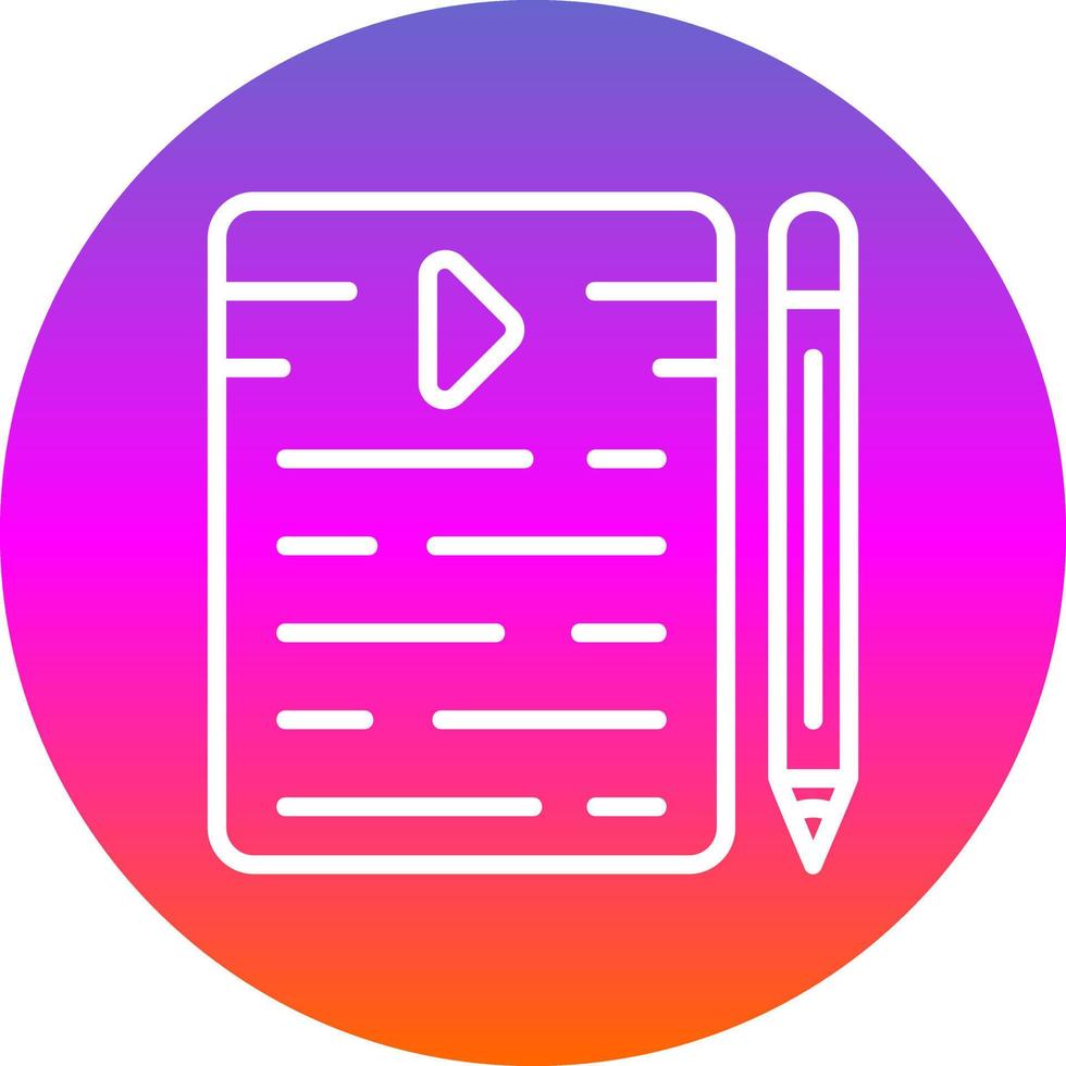 Script Writing Vector Icon Design