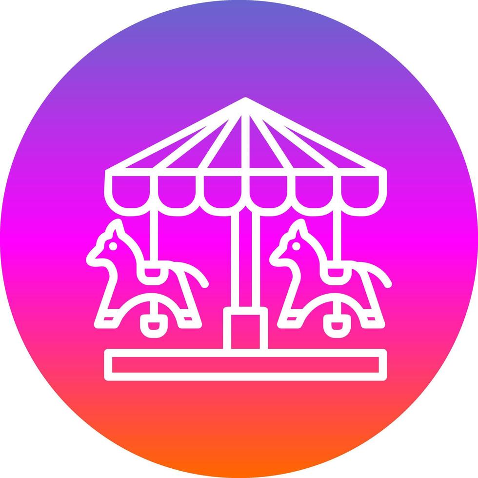 Merry Go Round Vector Icon Design