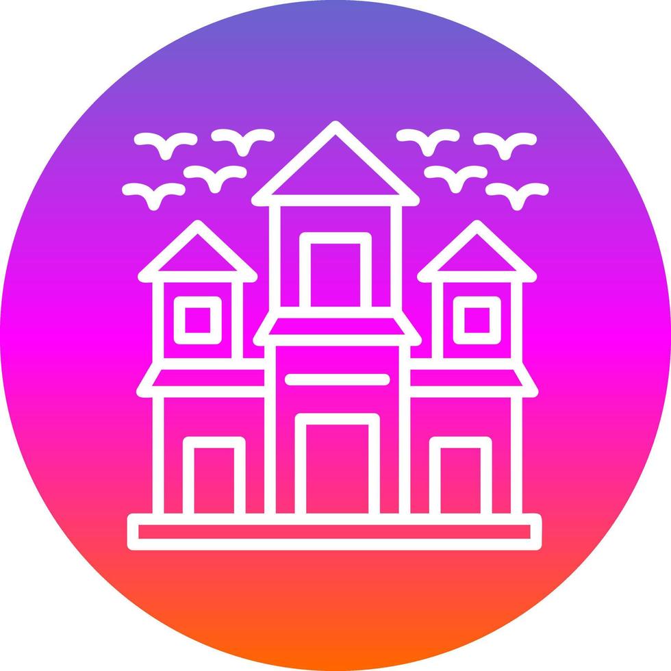 Haunted House Vector Icon Design