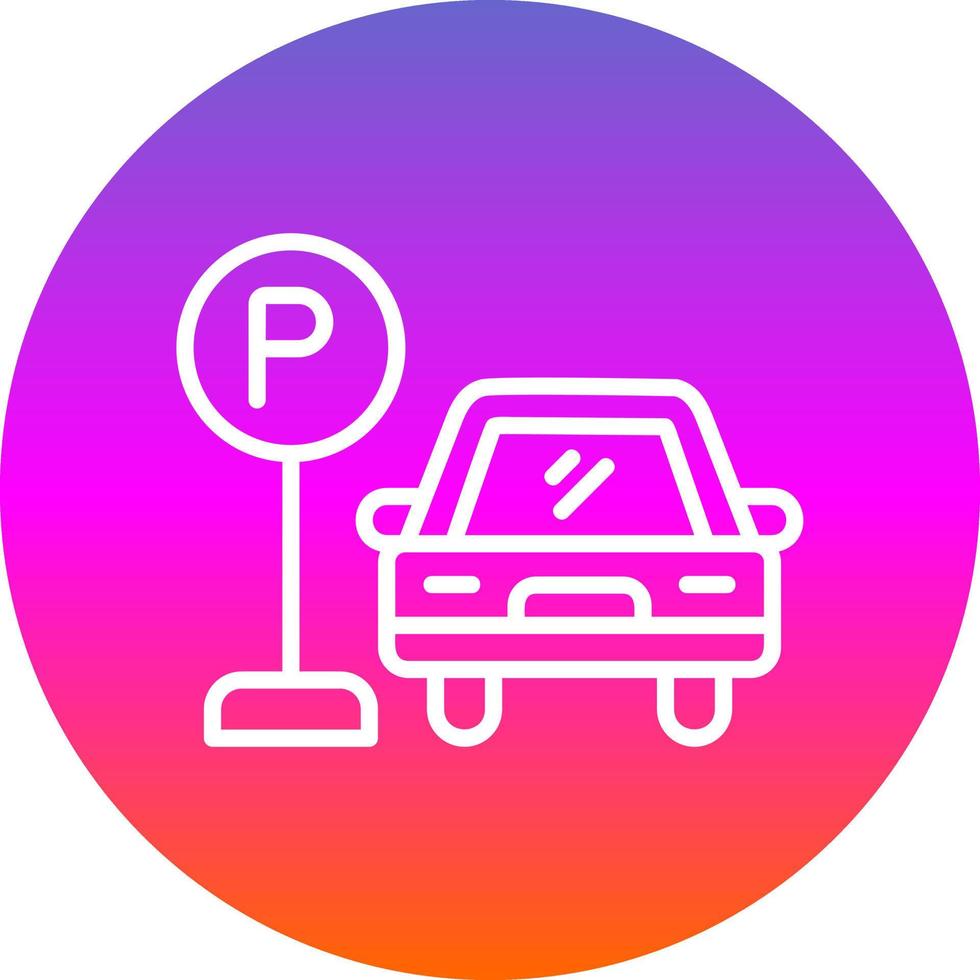 diseño de icono de vector de aparcamiento de coche