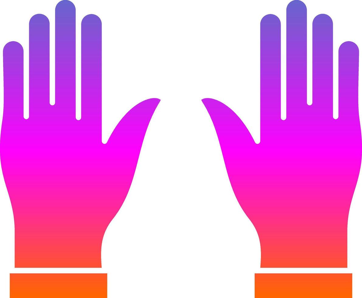 Hands Up Vector Icon Design