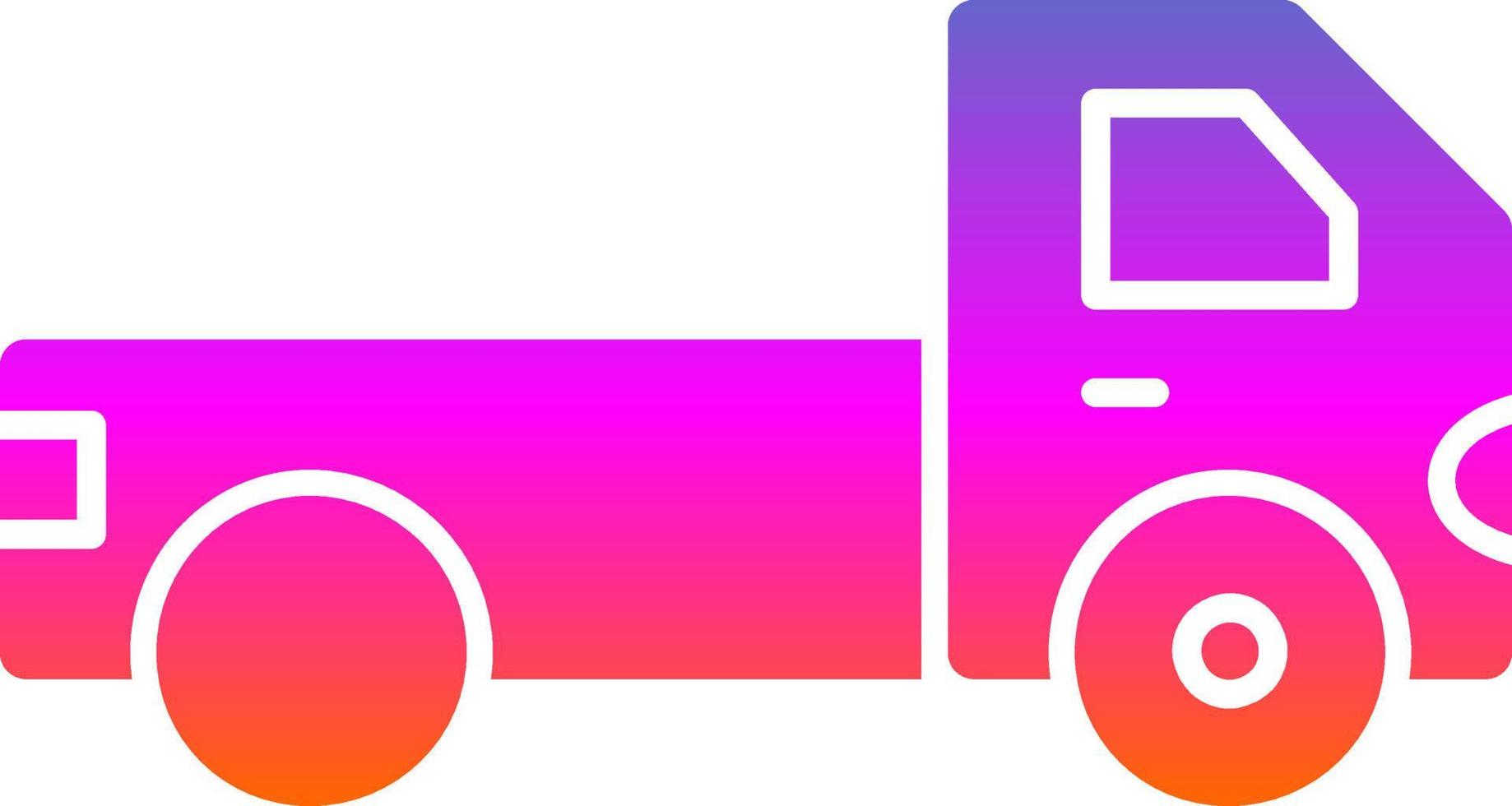 Pickup Truck Vector Icon Design