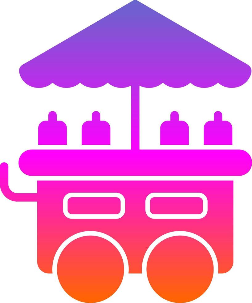 Food Cart Vector Icon Design