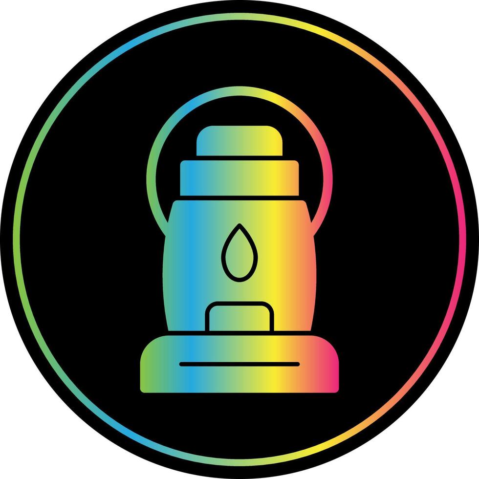 Oil Lamp Vector Icon Design