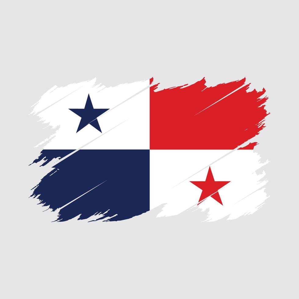 vector de pincel de bandera de panamá