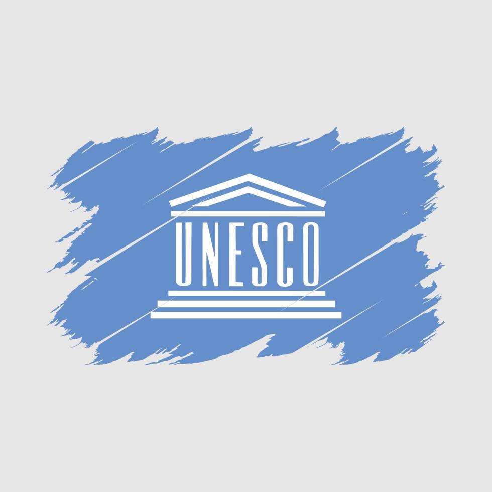 Unesco Flag Brush Vector