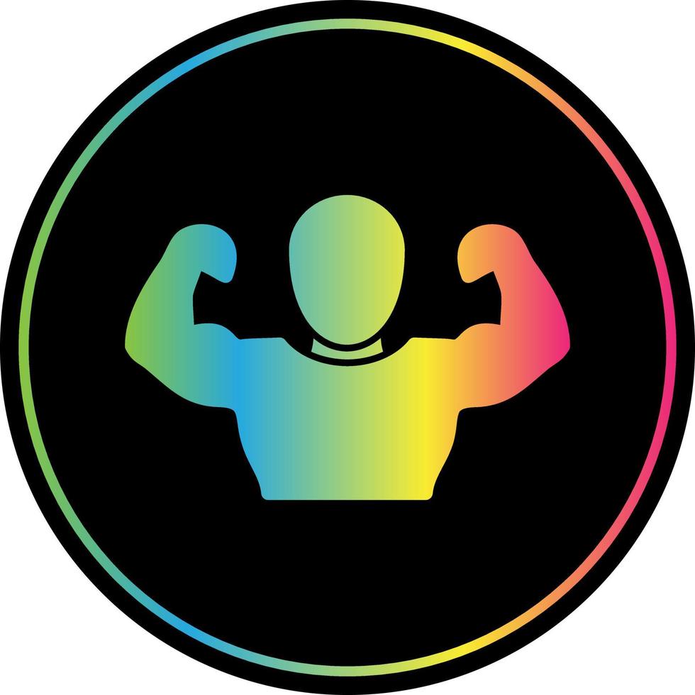 Muscle Man Vector Icon Design