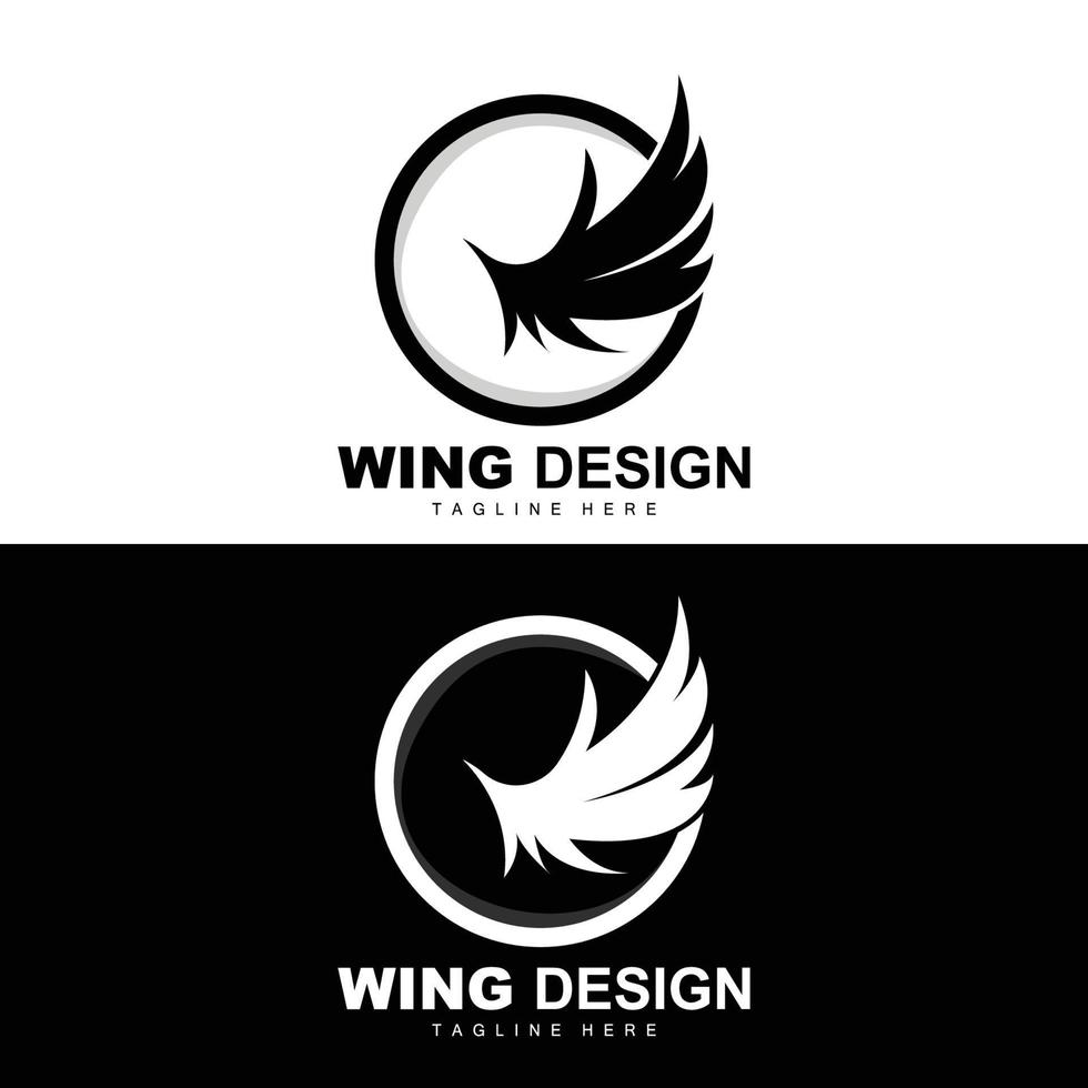 Wings Logo, Phoenix Logo, Bird Wing Vector, Template Illustration, Wing Brand Design vector