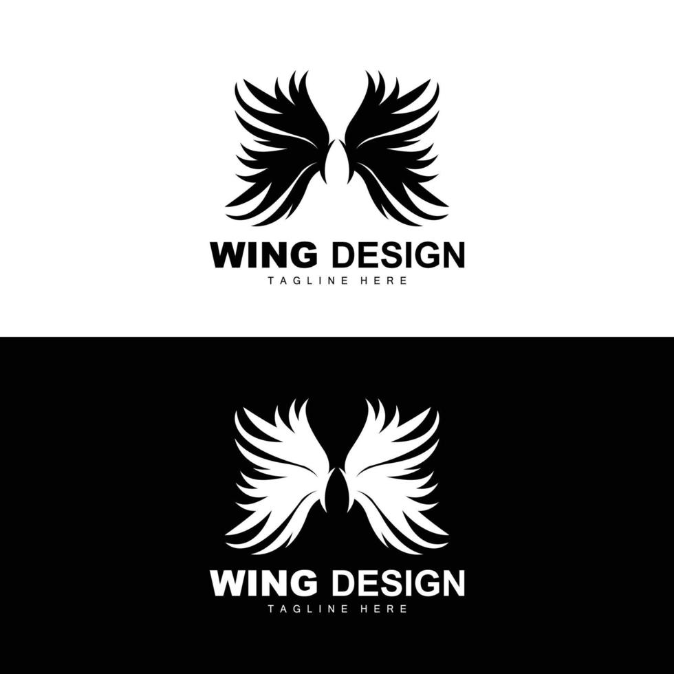 Wings Logo, Phoenix Logo, Bird Wing Vector, Template Illustration, Wing Brand Design vector