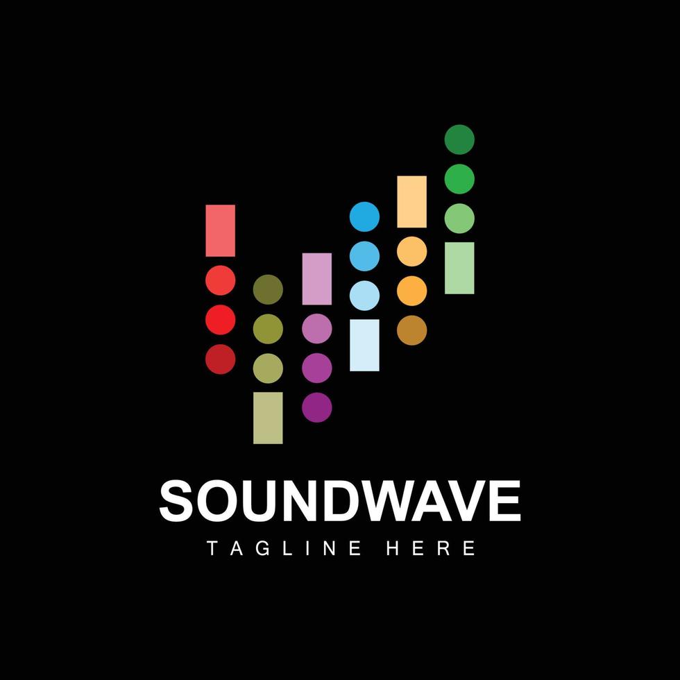 Sound Wave Logo, And Sound Tone Vector Icon Template Music Brand Product