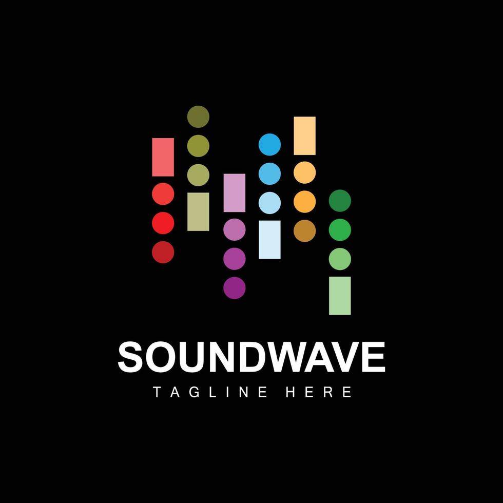 Sound Wave Logo, And Sound Tone Vector Icon Template Music Brand Product