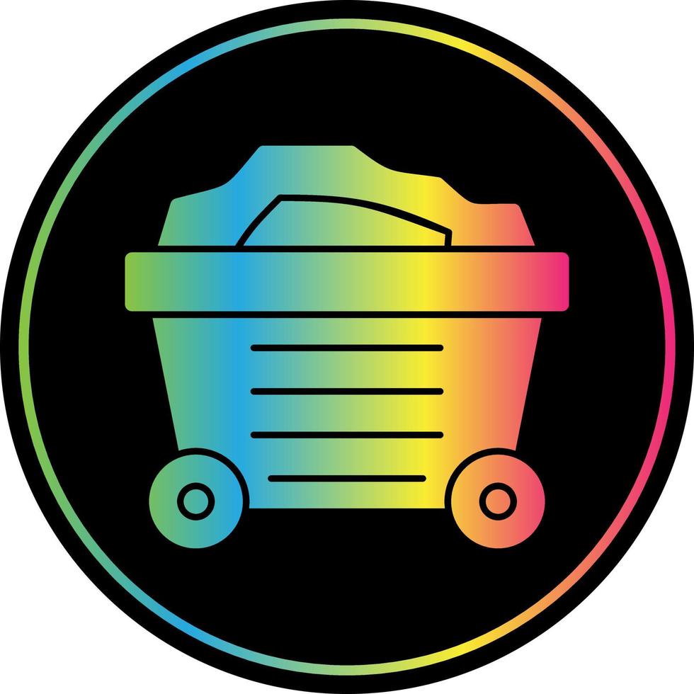 Mining Cart Vector Icon Design