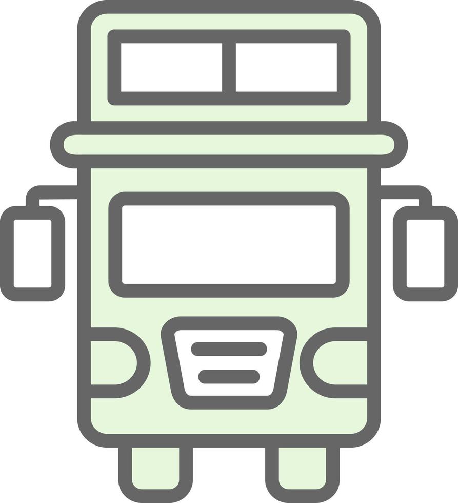 Double Decker Bus Vector Icon Design