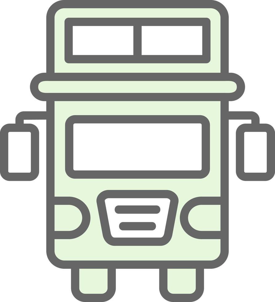 diseño de icono de vector de autobús de dos pisos