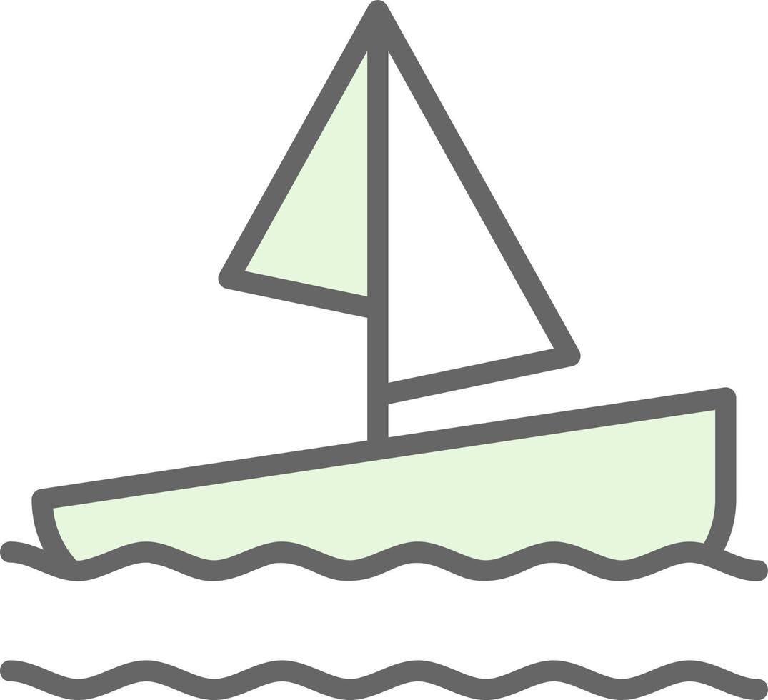 Sailing Boat Vector Icon Design