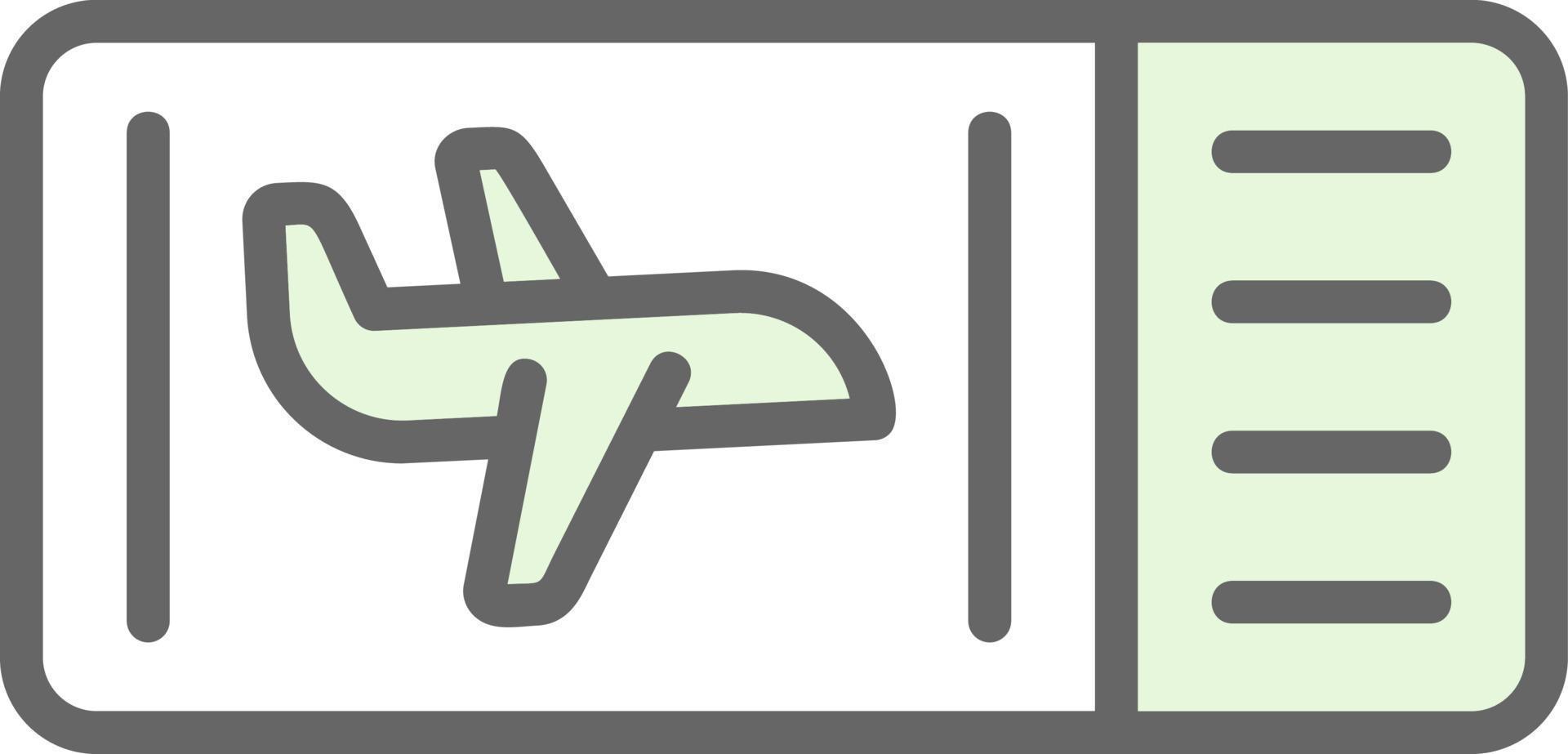 Plane Ticket Vector Icon Design