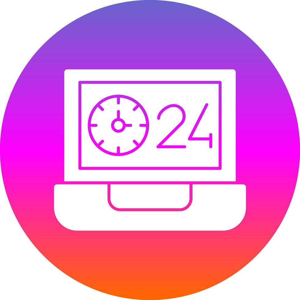 24 Hours Vector Icon Design