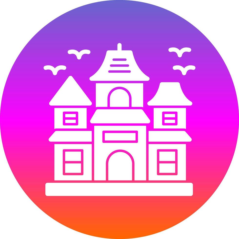 Haunted House Vector Icon Design