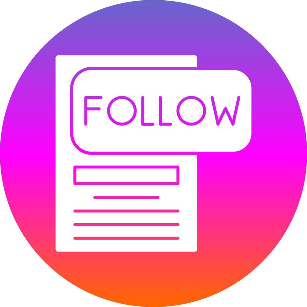 Follow Vector Icon Design