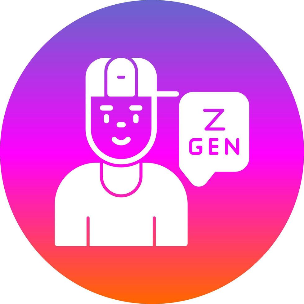 diseño de icono de vector de generación z