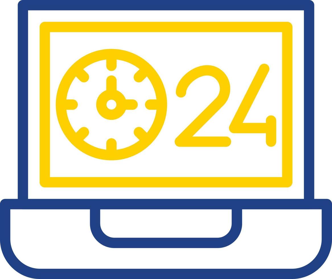 Diseño de icono de vector de 24 horas