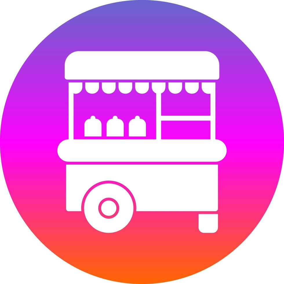 Food Cart Vector Icon Design