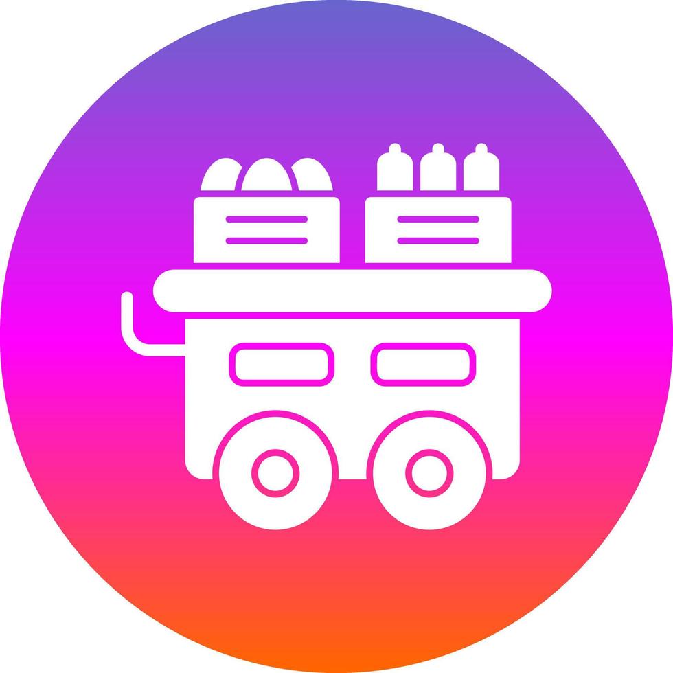 Food Cart Vector Icon Design