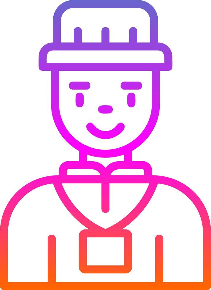 Tour Guide Man Vector Icon Design