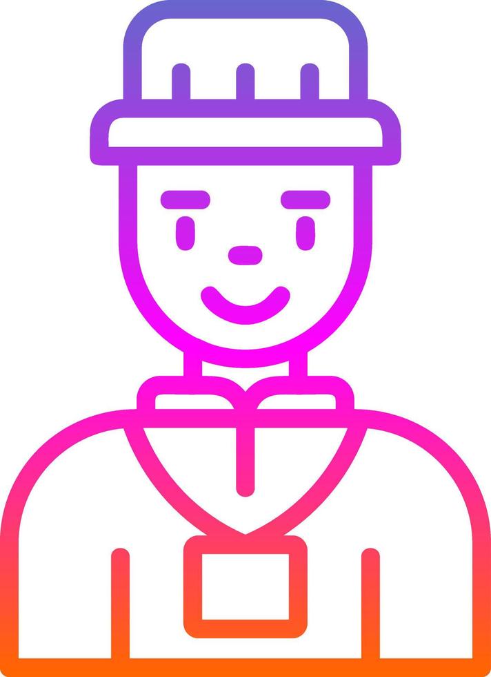 Tour Guide Man Vector Icon Design