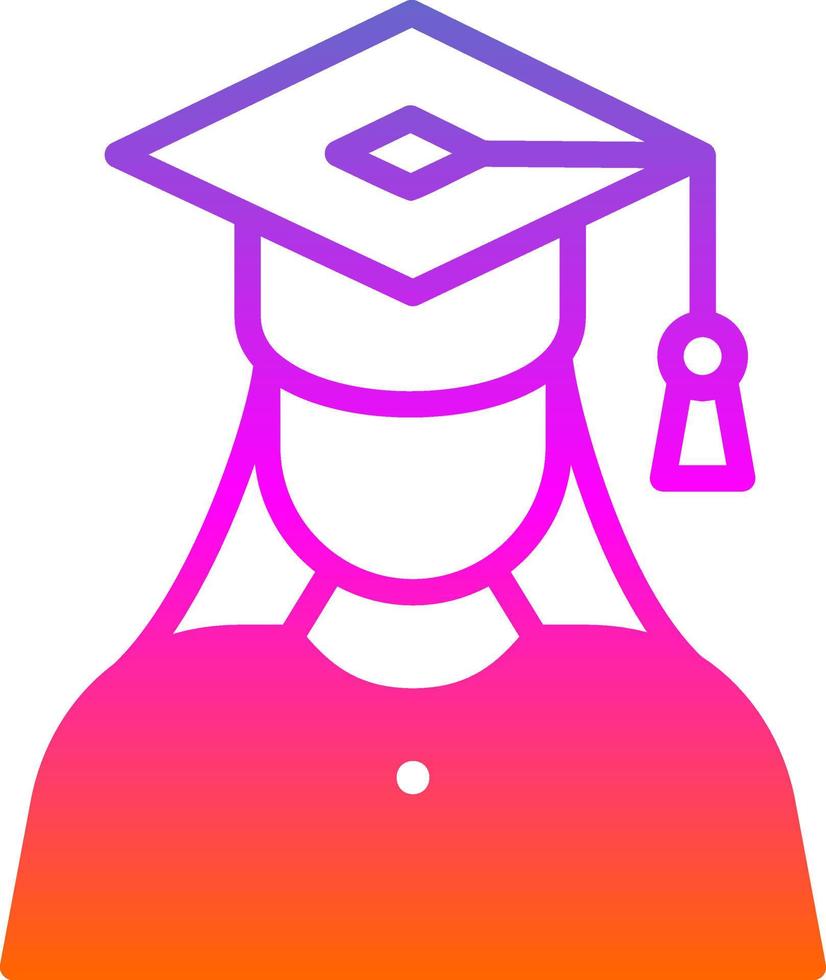 Graduate Woman Vector Icon Design