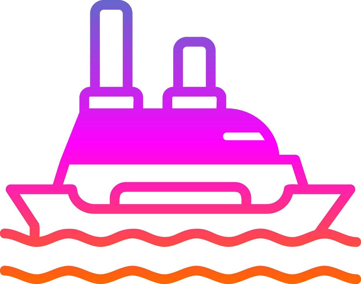 Cruise Ship Vector Icon Design