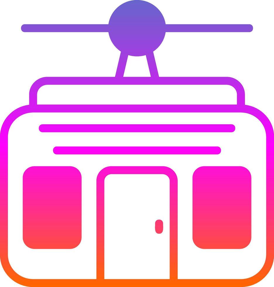 Cable Car Vector Icon Design