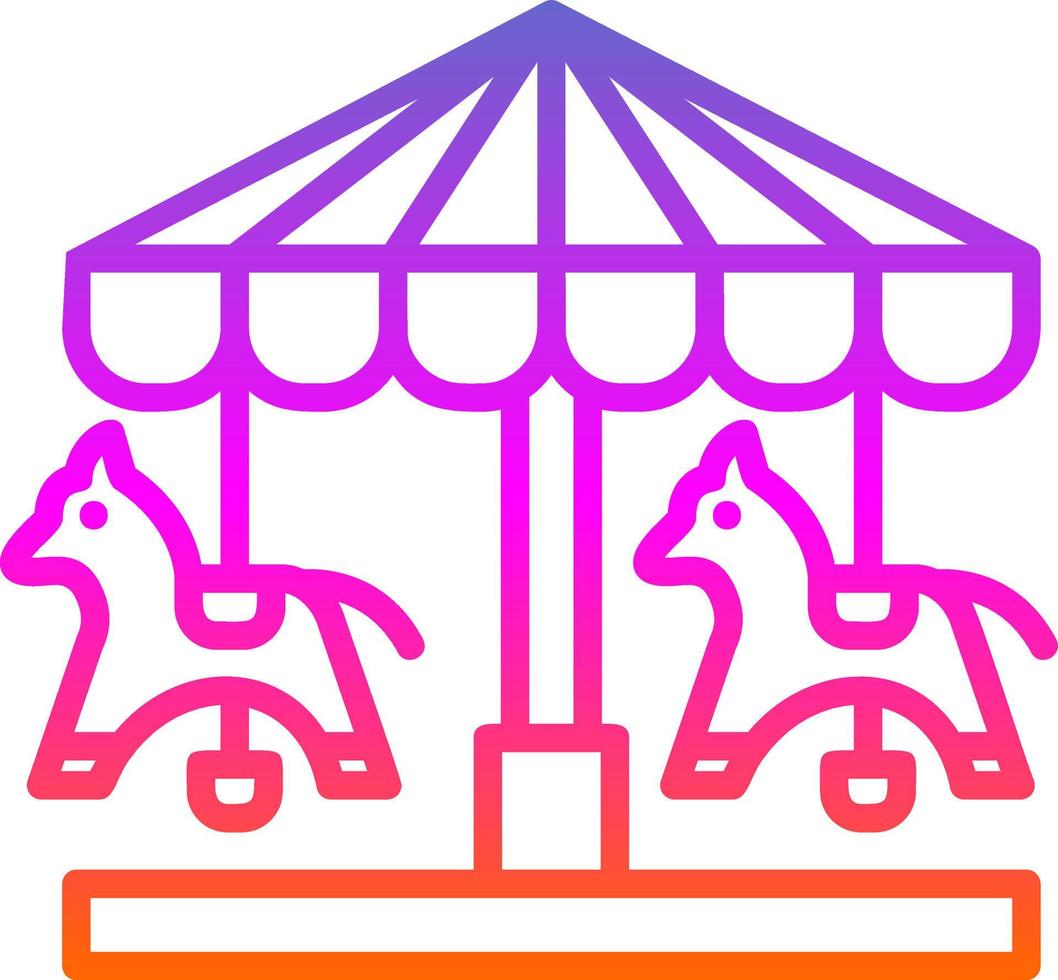 Merry Go Round Vector Icon Design